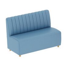 坤灵简约甜品小吃餐饮汉堡奶茶店双人卡座沙发凳餐桌椅组合定制商用 蓝色卡座 官方标配