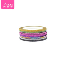 阿嚓热 美甲金银线美甲金属线条贴彩绘指甲磨砂装饰线条美甲工具 2mm磨砂款1袋(8卷装)