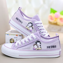 女童透气网鞋2021新款潮夏天网面小白鞋帆布鞋女学生韩版儿童鞋子 仙2230紫色 35