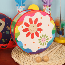 奥尔夫乐器儿童敲鼓打鼓玩具手拍鼓小鼓腰鼓宝宝音乐敲鼓可调背带ONEVAN 太阳花