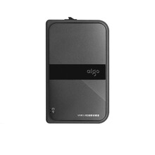 爱国者(aigo)无线移动硬盘 HD816-4TB 黑色 USB3.0无线传输抗震防摔 机线一体 商务硬盘