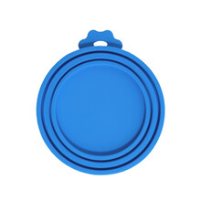 猫罐头盖保鲜硅胶盖子宠物狗罐头密封盖通用封口盖密封盖罐头勺子 深蓝色罐头盖 无异味食品级硅胶 均码