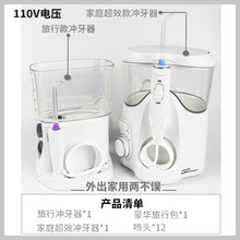 欧莱茵美国Waterpik水牙线洁碧冲牙器家用WP660电动洗牙结石WP560便携式 家庭超效款+旅行款各一台 (送变压器)