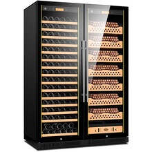 茄龙（CIGARLOONG）CL-238C2恒温恒湿雪茄柜恒温红酒柜雪茄红酒双拼两用柜 雪松木雪茄红酒满配款黑色