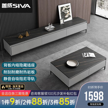 善威 新款意式极简岩板电视柜茶几组合轻奢现代风客厅地柜北欧简约DS4101  【意大利进口岩板】1.8米电视柜  其他