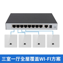 h3c h8 1200M千兆无线ap面板套装 企业级全屋WiFi定制 别墅分布式无线覆盖poe路由器 【千兆套装】8口一体机+4只AP 白色面板