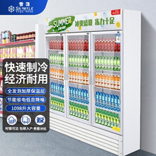 【雪花官方店】饮料柜双开门展示柜冷藏水果鲜花保鲜柜啤酒柜立式便利店冰箱单门直冷双门风冷展示柜 三门风冷展示柜