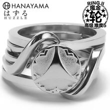 puzzle锁魔金十级鲁班锁烧脑玩具日本HAMAYAMA高难度5星金属解解环解密 CAST RINGII 魔金轮
