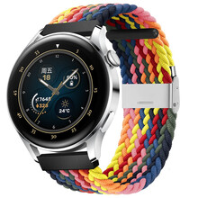 威千图 华为watch3表带 华为手表表带gt/gt2pro/荣耀magic2编织手表表带透气男女款 七彩色 【46mm表盘】22mm通用