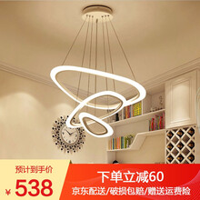 佐慕餐厅吊灯客厅灯现代简约环形大气北欧网红创意个性灯饰 3圈直径64cm白光