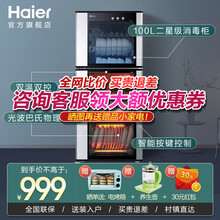 海尔消毒柜家用立式双门消毒碗筷厨房消毒柜大容量高温烘干商用消毒柜宾馆饭店光波巴氏消毒 100升光波巴氏消毒+强势杀菌+智能按键+双温双控
