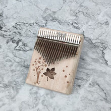 21音拇指琴卡林巴琴17音手指琴初学者入门乐器乐器手指钢琴木礼物 21音桃花芯护手款枫树+8