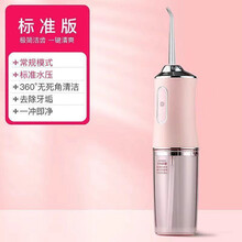 冲牙器便携式电动水牙线口腔牙齿清洗正畸专用牙结石洗牙神器旦榄 少女粉 豪华电机冲牙器+4个喷嘴+3个模式