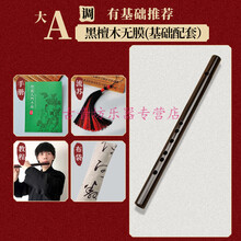 小叶紫檀实木短笛子随身小乐器定制收藏镇宅专业演奏无膜古风迷你 黑檀木无膜短笛大A调+配件