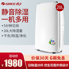 Gree格力除湿机家用抽湿机静音除湿机DH20EF干燥机吸湿器一机多用 DH20EF