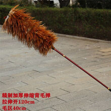 鸡毛掸子神器墙面天花板家用扫灰可伸缩车用打扫除尘不掉毛清洁掸 120cm精制伸缩杆背毛【加厚】