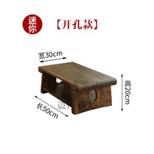窗台桌飘窗桌桐木实木榻榻米矮桌子飘窗小桌子日式炕桌家用折叠茶台窗台地桌小茶几 开孔插板桌迷你款50*30*20