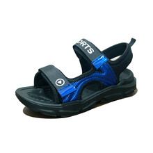 绿豆家男童凉鞋2021新款春季透气儿童凉鞋男童沙滩鞋时尚童鞋中大男韩版沙滩凉鞋 072蓝色 31码-内长19cm