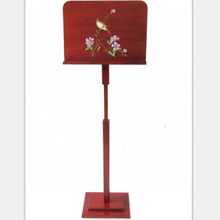 实木谱架便携式可升降乐谱架古筝曲谱架吉他小提琴实木琴谱架家用 红木色谱架 可升降