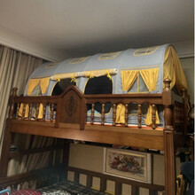 稚气熊 儿童床上帐篷公主床幔遮光防摔男孩女孩公主游戏屋分床神器婴儿 4节烟灰色款