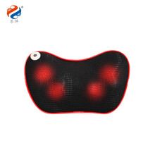 乐伴颈椎按摩器电动肩颈部腰部背部腿部多功能全身热敷按摩枕车载家用靠垫 黑灰色劲大升级