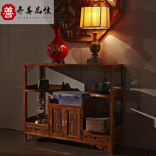 【钜惠】齐善品佳红木家具非洲花梨（学名：刺猬紫檀）餐边柜 茶水柜实木仿古边柜 碗柜厨房柜收纳 A款餐边柜