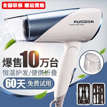 飞科（FLYCO） 电吹风 家用负离子大功率吹风筒可折叠便携式吹风机FH6251 标配+美甲七件套