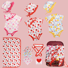 新生婴儿儿礼盒套装初生女宝宝礼物夏天全棉公主女孩满月礼伴手礼 水果旗袍短袖夏季款带帽 66cm（3-6个月宝宝）