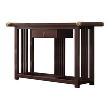 玄关柜门厅柜 新中式玄关柜禅意条案靠墙边桌子现代简约门厅实木供桌隔断端景台 海澳德 1.2米玄关 整装