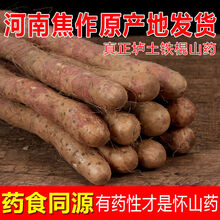 老农夫 河南温县垆土铁棍山药正宗怀山药铁杆淮山约片棒焦作红皮新鲜山药 5斤装40-50垆土铁棍(精品装)