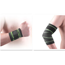 加压护膝护肘护掌护腕护踝护小腿【两只装】保暖护具套装运动训练 护腕+护肘