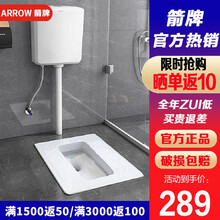 箭牌卫浴（ARROW）蹲便器套装蹲坑式家用蹲厕便池蹲坑卫生间大便器水箱套装官方旗舰款 ALD515单蹲便器(带存水弯）-抢购价289
