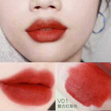 完美天使日记天鹅绒红丝绒唇釉哑光V08学生V01口红V07莫奈至臻情人礼物女沐宴 V01 红梨天鹅绒(复古红梨子) +米诗媞眼线笔1