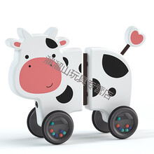 宝宝拉绳牵引拖拉婴幼儿学步学爬可爱有趣的拉线动物车学步神器早教儿童玩具 奶牛妞妞