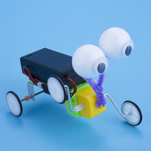 客气动力车小学生太阳能双动力车科技小制作diy科学实验玩具小发明手工材料 爬行机器人