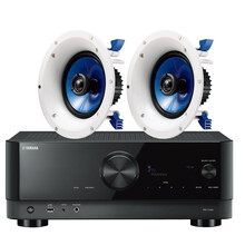 雅马哈（Yamaha）TSR-400+IC600 吸顶音响 吸顶喇叭吊顶音箱 家用客厅家庭背景音乐USB蓝牙音响功放（3件套）