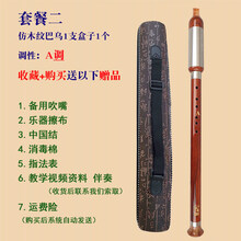 杉贝 SHANBEI 傣艺竖吹巴乌小学生初学入门抖音同款 套餐二:竖吹仿红木A调巴乌+皮盒+