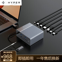 HyperDrive MacBook Pro扩展坞type-c转接头苹果电脑转换器USB3.1拓展坞 灰色