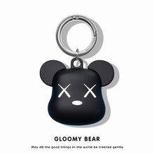 韵宁 苹果AirTag追踪器保护套AirTags定位器防丢器保护套适用于钥匙套儿童书包挂扣宠物防丢扣 AirTag【暴力熊+挂扣】硅胶软壳抗震防摔