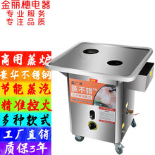 莱靓 商用燃气蒸包炉小笼包蒸锅无风机煤气蒸汽机摆摊防干烧节能王肠粉机 方盘两孔