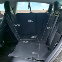 优贝卡狗车垫后排大型犬车载垫汽车宠物垫后座车载狗垫汽车防脏垫单双座可拆分金毛狗狗宠物车垫防水 黑色 后排单座