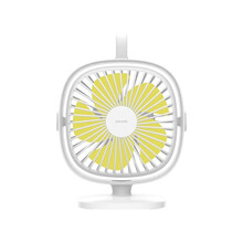 VOKAMO可充电电风扇/手持小风扇/学生迷你便携台式移动小风扇Q-Baby Desktop Fan 萌宝桌面风扇-白色