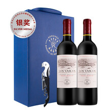 超市	拉菲（LAFITE）巴斯克精选干红葡萄酒 750ml*2瓶 双支礼盒装（耀蓝） 智利原瓶进口（ASC）