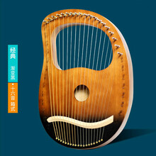 莱雅琴小竖琴19弦21音箜篌小众乐器便携式lyre琴初学者女简单易学 经典渐变黑16音箱式+配件+质保