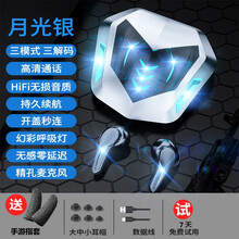 卫萌盟 游戏蓝牙耳机高端电竞专业2021年新款无线蓝牙入耳式无延迟超长待机续航降噪吃鸡适用于华为苹果 【电镀银-顶配款】 超长续航-游戏无延迟-三模式三解码