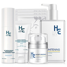 赫恩（H&E）男士美白焕颜护肤品套装（美白洁面乳200g+美白爽肤水120ml+美白乳霜50g+美白面膜3片）