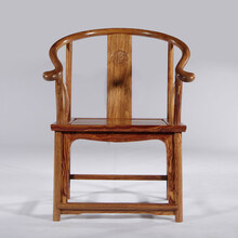 知府红木家具非洲花梨（学名：刺猬紫檀）全实木明式太师椅三件套中式实木圈椅圆椅休闲椅 单椅(长63-宽50-高96/45)