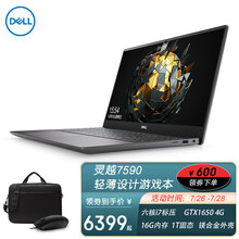 戴尔（DELL）灵越7590 15.6英寸酷睿设计师合金商务轻薄旗舰吃鸡游戏本笔记本电脑 i7-9750H GTX1650 32G内存 1T高速固态 定制