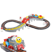 轨道车小火车玩具高铁电动车拼装玩具多场景儿童多功能赛车男孩小汽车 火车大桥轨道