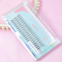 月儿公主假睫毛女分段式朵毛单簇鱼尾仙子毛嫁接C翘自然仙女A型毛施夫 夹心款11mm